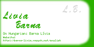 livia barna business card