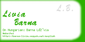 livia barna business card